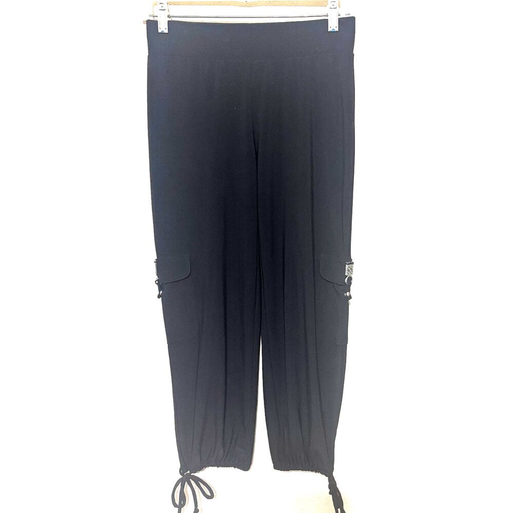 White House Black Market Womens Pants Cropped XXS Cargo Joggers signature knit